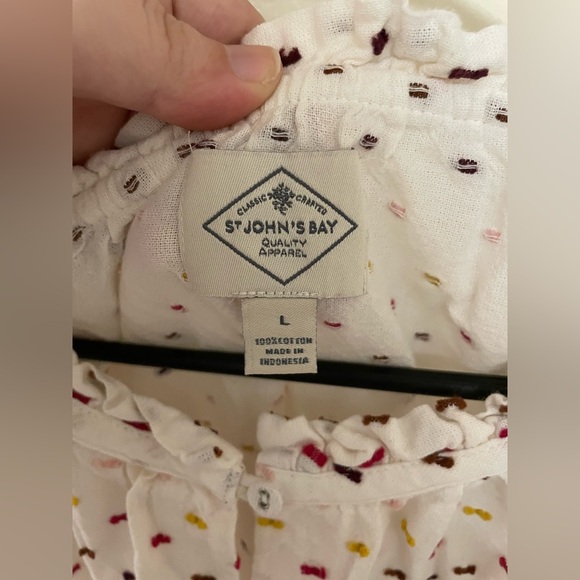 ✨2 For $6 St. John’s Bay Blouse Size Large #B1 - Picture 5 of 7